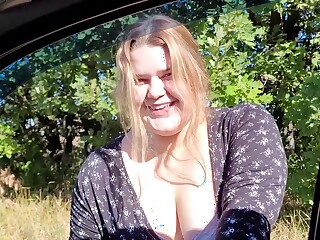 Fucking in the wild with a fat hitchhiker, my day was a success!