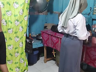 Rania Dinda Indonesian Hijab Coed Fucked in Kitchen