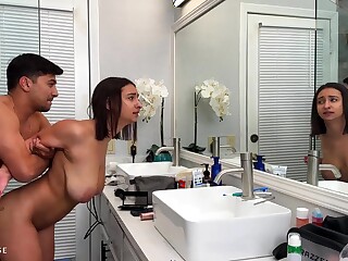 Desi Latina Bent Over Sink Getting Fucked Hard